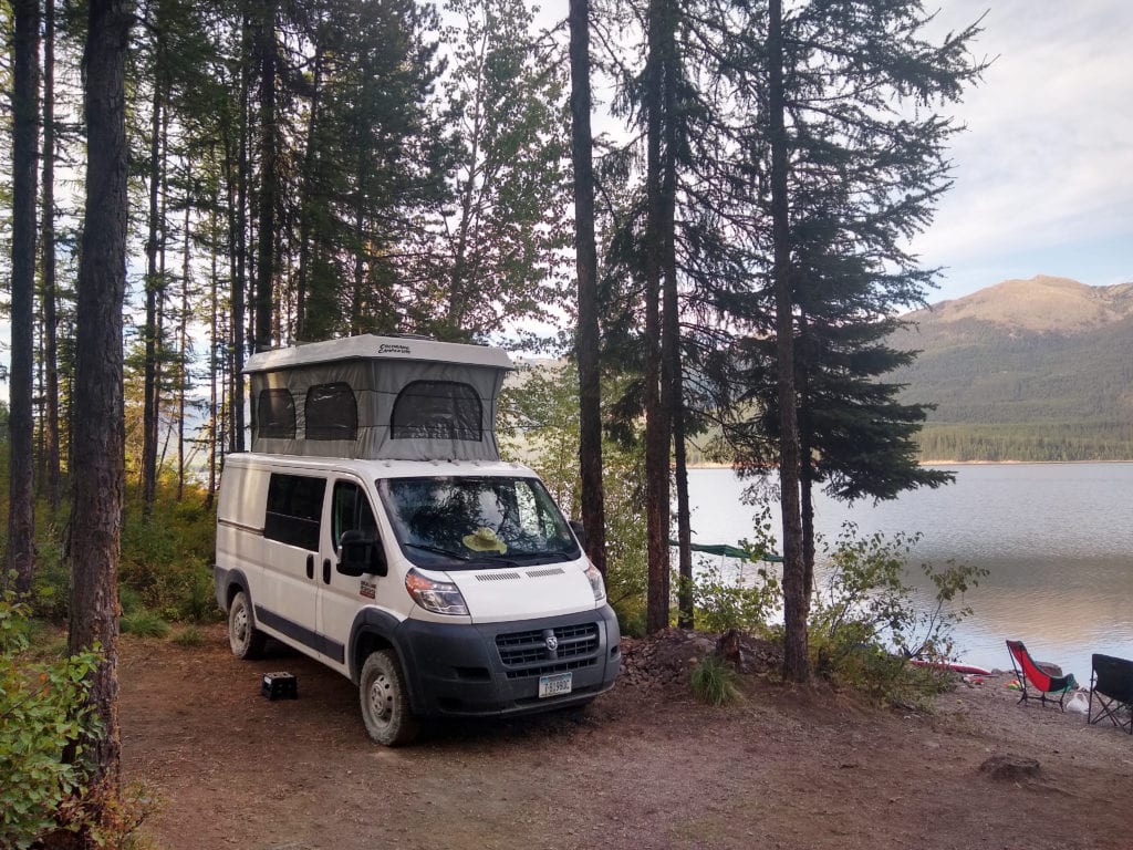 Camping at Hungry Horse Reservoir