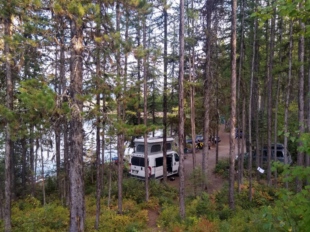 Camping at Hungry Horse Reservoir