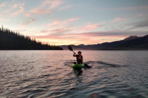 Kayaking at Hungry Horse Reservoir