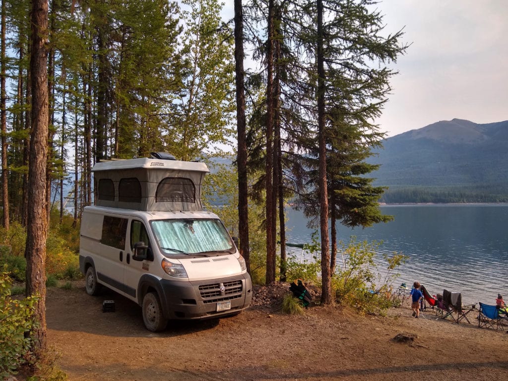 Camping at Hungry Horse Reservoir